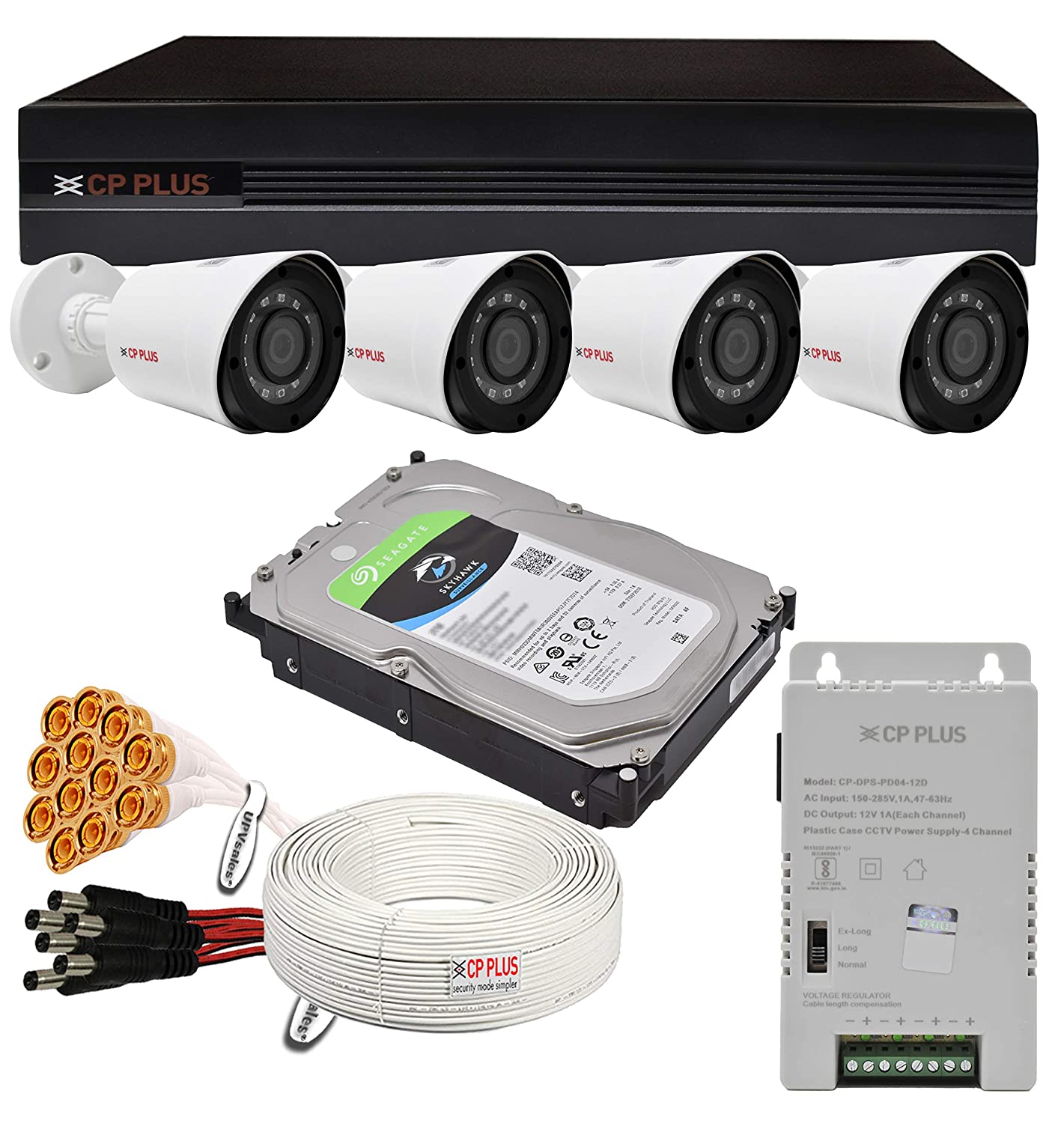 4 cctv camera set