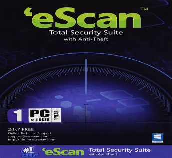 eScan Total Security Suite with Anti-Theft - 1 PC, 1 User, 1 Year (CD)