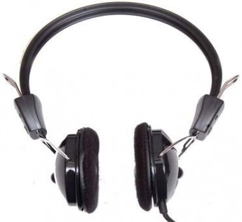 STC Quantum QHM888 Double Pin 3.5 mm Wired Headset (Black, Wireless Over The Head)