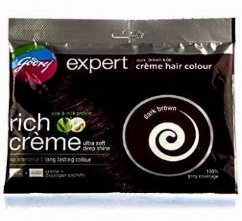 Godrej Expert Crème Dark Brown Hair Colour 20g + 20ml Godrej Brown Hair Colour
