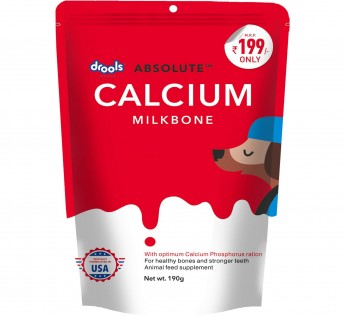 Drools Absolute Calcium Bone Pouch 190gm Drools Absolute Calcium Bone Pouch