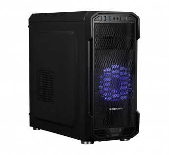 Zebronics Cabinet Mars Premium Gaming Cabinet Chassis Comes with 120mm Front Fan with 33 LED Purple Fan & Magnetic Dust Filter(Black)