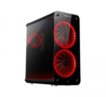 Zebronics Cabinet Zeus Premium Cabinet Comes with Sliding Tempered Glass Side Panel,Magnetic Dust Filter, Side RGB LED Strips, Dual 200mm Front RGB Fans, Rear 120mm RGB Ring