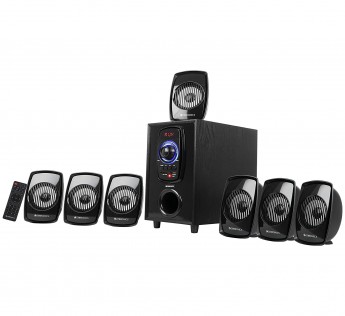 ZEBRONICS ZEB-BT701 7.1 MULTIMEDIA SPEAKER WITH BLUETOOTH SUPPORTING, USB, SD CARD, AUX, AC-3, BUILT-IN FM AND REMOTE CONTROL.