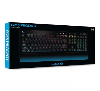 Logitech G213 Gaming Keyboard with Dedicated Media Controls, 16.8 Million Lighting Colors Backlit Keys, Spill-Resistant and Durable Design, Black