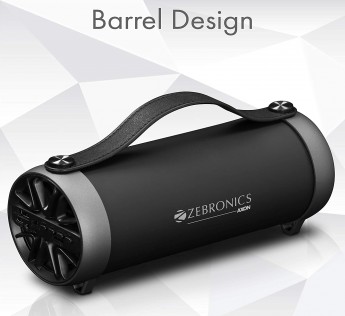 ZEBRONICS PORTABLE BLUETOOTH SPEAKER WITH AUX FUNCTION, USB SUPPORT, MICRO SD CARD AND FM - AXON