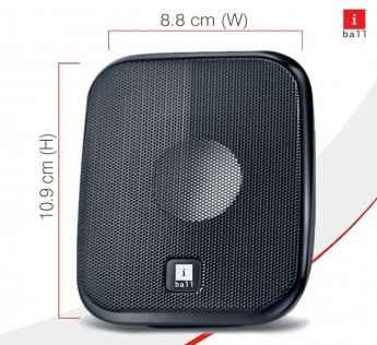IBALL DECOR 9-2.0 USB POWERED COMPUTER MULTIMEDIA SPEAKERS WITH IN-LINE VOLUME CONTROLLER, BLACK