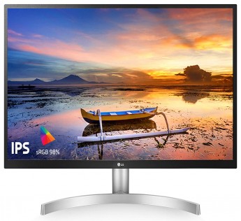 LG 27 inch 4K-UHD (3840 x 2160) HDR 10 Monitor (Gaming & Design) with IPS Panel, HDMI x 2, Display Port, AMD Freesync - 27UL500 (Silver Stand with White Body)