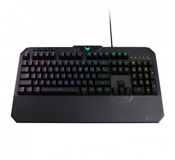 ASUS Gaming Keyboard ROG Strix Flare (Cherry MX Red) Aura Sync RGB Mechanical with Switches, Customizable Badge, USB Pass Through and Media Controls