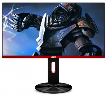 AOC 24.5-inch LED Gaming Monitor with HDMIx2/VGA Port/Display Port/USB Hub,Full HD, Free Sync, Height Adjustable Stand, 144Hz, 1ms, in-Built Speaker, Wall Mountable - G2590PX (Black)
