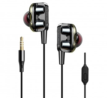 Zebronics Zeb-Magic Wired Earphone with Deep Bass and Call Function(Black)