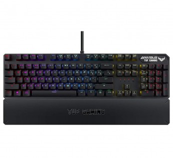 ASUS KEYBOARD Mechanical PC Gaming Keyboard for PC TUF K3 | Programmable Onboard Memory | Dedicated Media Controls, Aura Sync RGB Lighting | Detachable Magnetic Wrist Rest | Highly Durable | Black