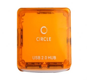 Circle-4 PORT MOBILE USB HUB 4.3 (ORANGE)