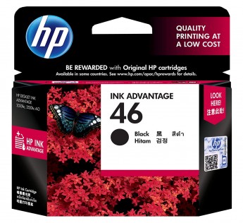HP 46 2-PACK INKJET PRINT CARTRIDGES (1 BLACK+TRI-COLOR INK CARTRIDGE)