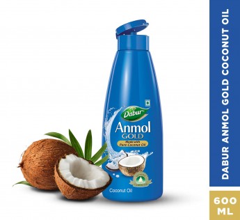 Dabur Anmol Gold 600ML 100% Pure Coconut Oil 600ml 500ml+20% Extra