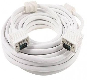 ADNET 3 m Male to Male VGA Cable (White)