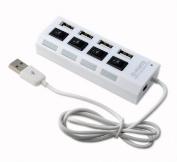 AdNet 4 Port AD-818 USB Hub (White)