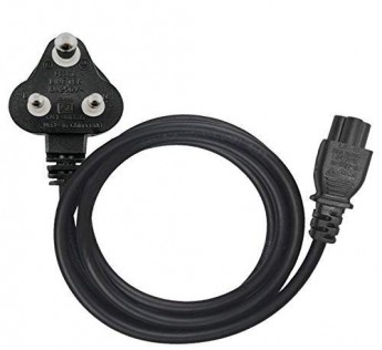 RANZ Laptop Power Cable Cord 1.5 mtr 3 pin (Black)