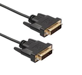 RANZ DVI MALE TO MALE 24+1 PIN CABLE BLACK 1.5 METER RANZ MALE TO MALE CABLE ALL IN ONE