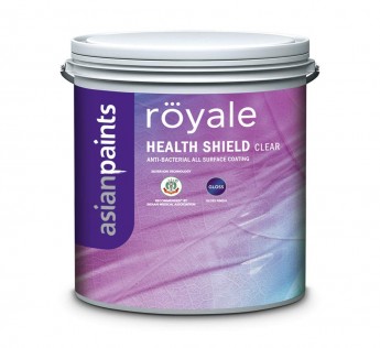 Asian Paints 1 Litre ezyCR8 Asian Paint Royale Health Shield DIY All Surface Anti Bacterial Clear Coating Paint, Gloss 1 L
