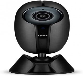 Qubo Smart Home Security CAMERA QUBO WiFi Camera (Black) with Intruder Alarm System | 1080p Full HD 2MP Camera | Alexa Enabled | by Hero Group