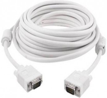 Adnet 3 Meter Male to Male Adnet VGA Cable 3 m VGA Cable (Compatible with Mobile, Laptop, Tablet, Mp3, Gaming Device, White, One Cable)