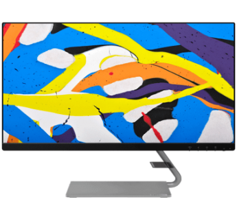 Lenovo 23.8-inch FHD Ultra Slim Near Edgeless Monitor with 75Hz, 4ms, HDMI, VGA, AMD FreeSync, Built in Speaker, with Metal Stand, TUV Certified Eye Comfort - Q24i-10