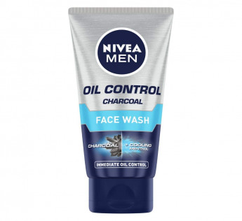 NIVEA Men Face Wash for Oily Skin, Oil Control Charcoal for Immediate Oil Control with Charcoal & Cooling Mint