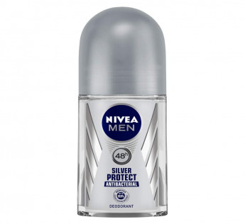 NIVEA Men Deodorant Roll On, Silver Protect, 50 ml