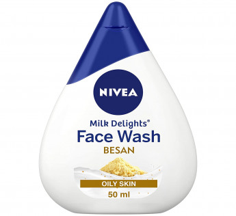 NIVEA Women Face Wash for Oily Skin, Milk Delights Besan