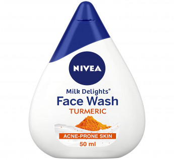 NIVEA Women Face Wash for Acne Prone Skin, Milk Delights Turmeric