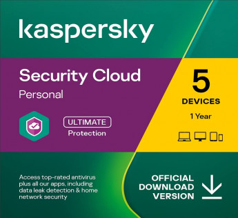 Kaspersky Security Cloud - Personal | 5 Devices | 1 Year | Antivirus (Windows / Mac / Android / iOS)