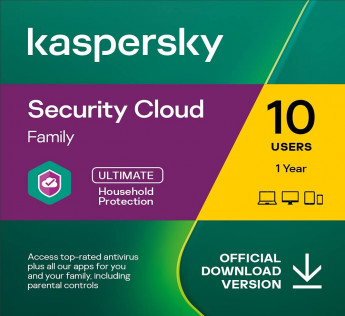 Kaspersky Security Cloud - Family | 10 Devices | 1 Year | Antivirus, Secure VPN and Password Manager Included | PC/Mac/iOS/Android