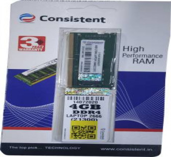 Consistent DDR4 4 GB Laptop ram 2666 mhz