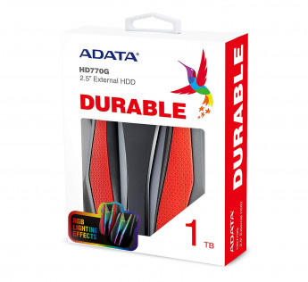 A-DATA HD770G Portable External Hard Drive - Red