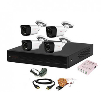CP PLUS WIRED 4 CHANNEL HD DVR 1080P , OUTDOOR CAMERA 2.4 MP 4PCS , COMBO SET