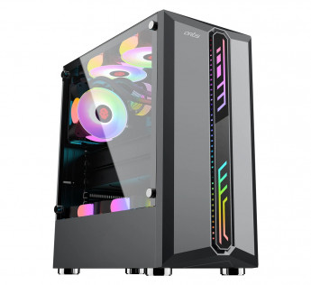 ARTIS AR-VIP G8302 COMPUTER GAMING CABINET SUPPORT ATX, MICRO ATX MOTHERBOARD, 2 X 120MM RGB FAN WITH STURDY BUILT QUALITY