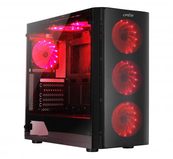 Artis AR- VIP Z100 Computer Gaming Cabinet Support ATX, Micro ATX, ITX Motherboard, 3 x 120mm LED Fan with Sturdy Built Quality