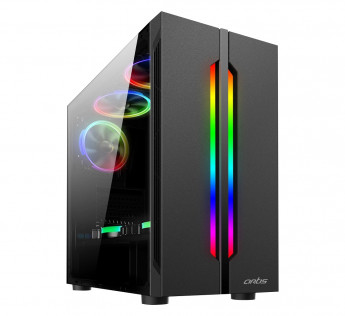 ArtisAR- VIP Z200 Computer Gaming Cabinet supports ATX, Micro ATX, ITX Motherboard, 3 x 120mm LED Fan, RGB LED Light with Sturdy built Quality.