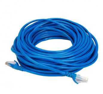 RANZ 20 METER HIGH SPEED RJ45 CAT5 ETHERNET PATCH LAN CABLE (COMPATIBLE WITH COMPUTER, BLUE)