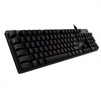 Logitech Keyboard G512 Mechanical Gaming Keyboard,RGB Lightsync Backlit Keys,GX Brown Tactile Key Switches,Brushed Aluminum Case,Customizable F-Keys,USB Pass Through Black