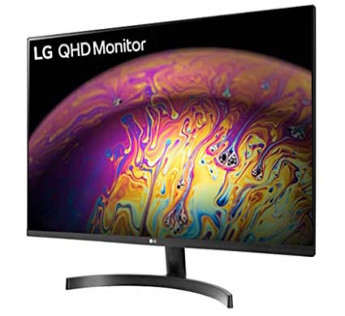 LG QHD (2560 x 1440) 81.28 cm (32 Inch) IPS Display 3 Side Borderless - HDR 10, sRGB 99%, AMD Free sync - Dual HDMI, Display Port - 32QN600