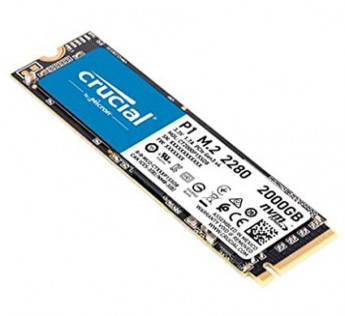 Crucial SSD 2TB 3D P1 NAND NVMe PCIe Internal SSD, up to 2000MB/s - CT2000P1SSD8