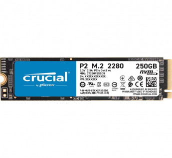 Crucial SSD 250GB P2 250GB 3D NAND NVMe PCIe M.2 SSD - CT250P2SSD8
