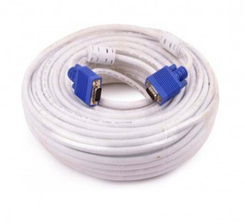 ADNET VGA CABLE 40 METER WHITE (COMPATIBLE WITH GAMING CONSOLE, TV, COMPUTER, WHITE, ONE CABLE)