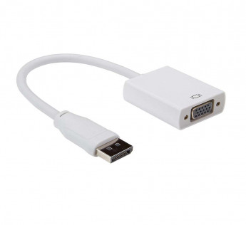 TECHNOTECH VGA CABLE ADAPTER DISPLAY PORT DP TO VGA CABLE ADAPTER (WHITE)