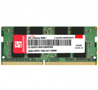 SIMMTRONICS 4 GB DDR3 DESKTOP RAM 1600 MHZ