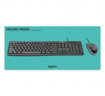 LOGITECH MEDIA COMBO MK200 FULL-SIZE KEYBOARD AND HIGH-DEFINITION OPTICAL MOUSE