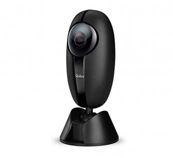 QUBO SMART HOME SECURITY CAMERA QUBO WIFI CAMERA (BLACK) WITH INTRUDER ALARM SYSTEM | 1080P FULL HD 2MP CAMERA | ALEXA ENABLED | BY HERO GROUP
