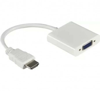 ADNET HDMI2VGA 0.5 M HDMI ADAPTER (COMPATIBLE WITH LAPTOPS,DESKTOP, PROJECTOR,TV,MONITORS, WHITE)